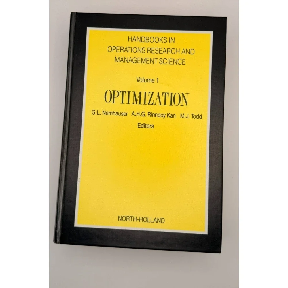 Optimization Vol 1 Nemhauser Rinnooy Kan Todd Hardcover 1994 ISBN 0444872841